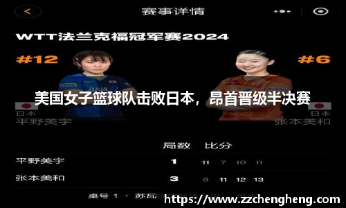 美国女子篮球队击败日本，昂首晋级半决赛